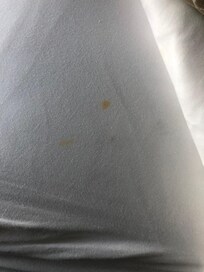 Dirty marks on the white sheets