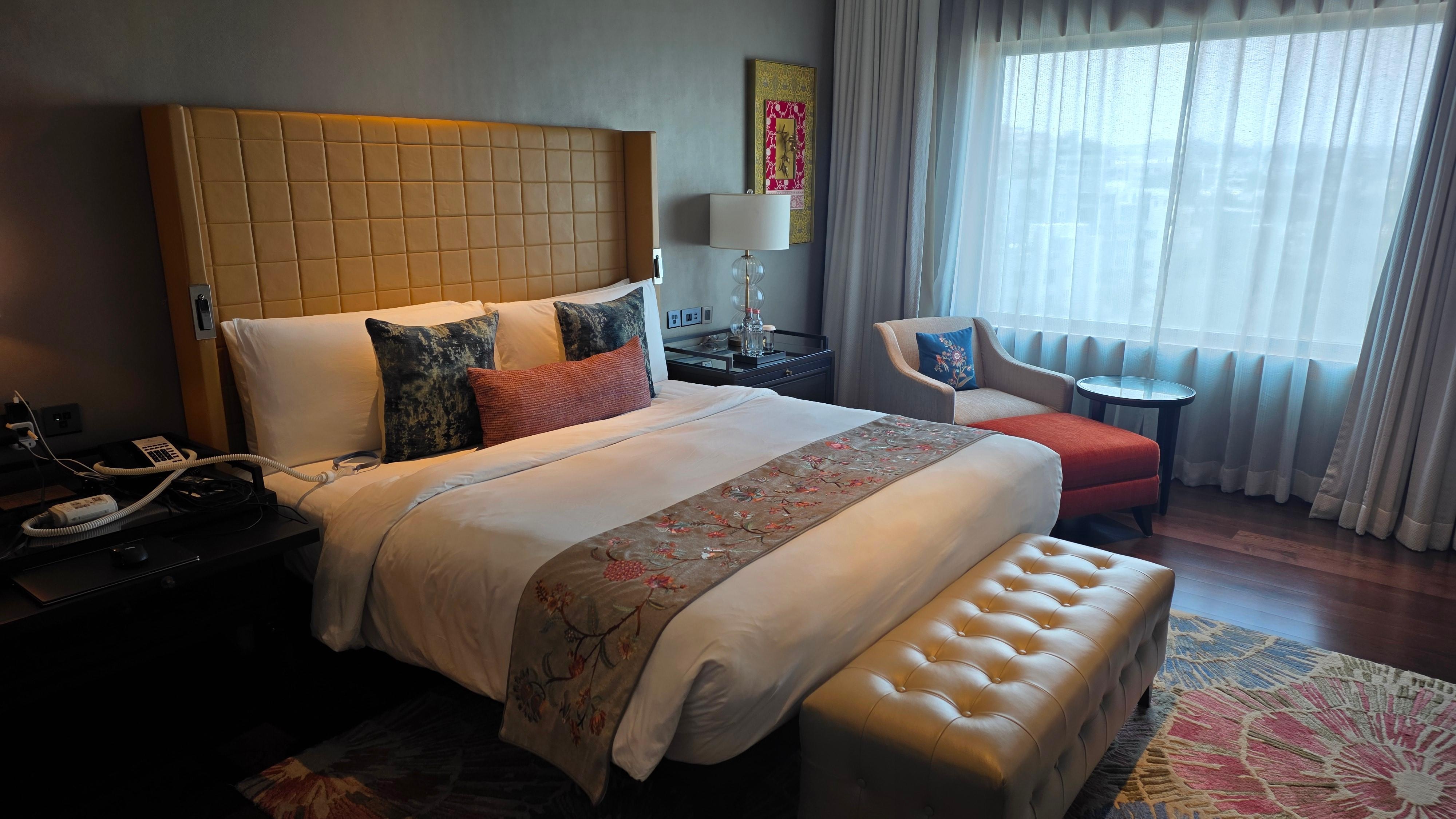 Bedroom within the large studio suite