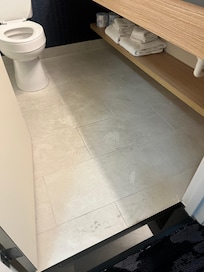 Shelf under sink counter