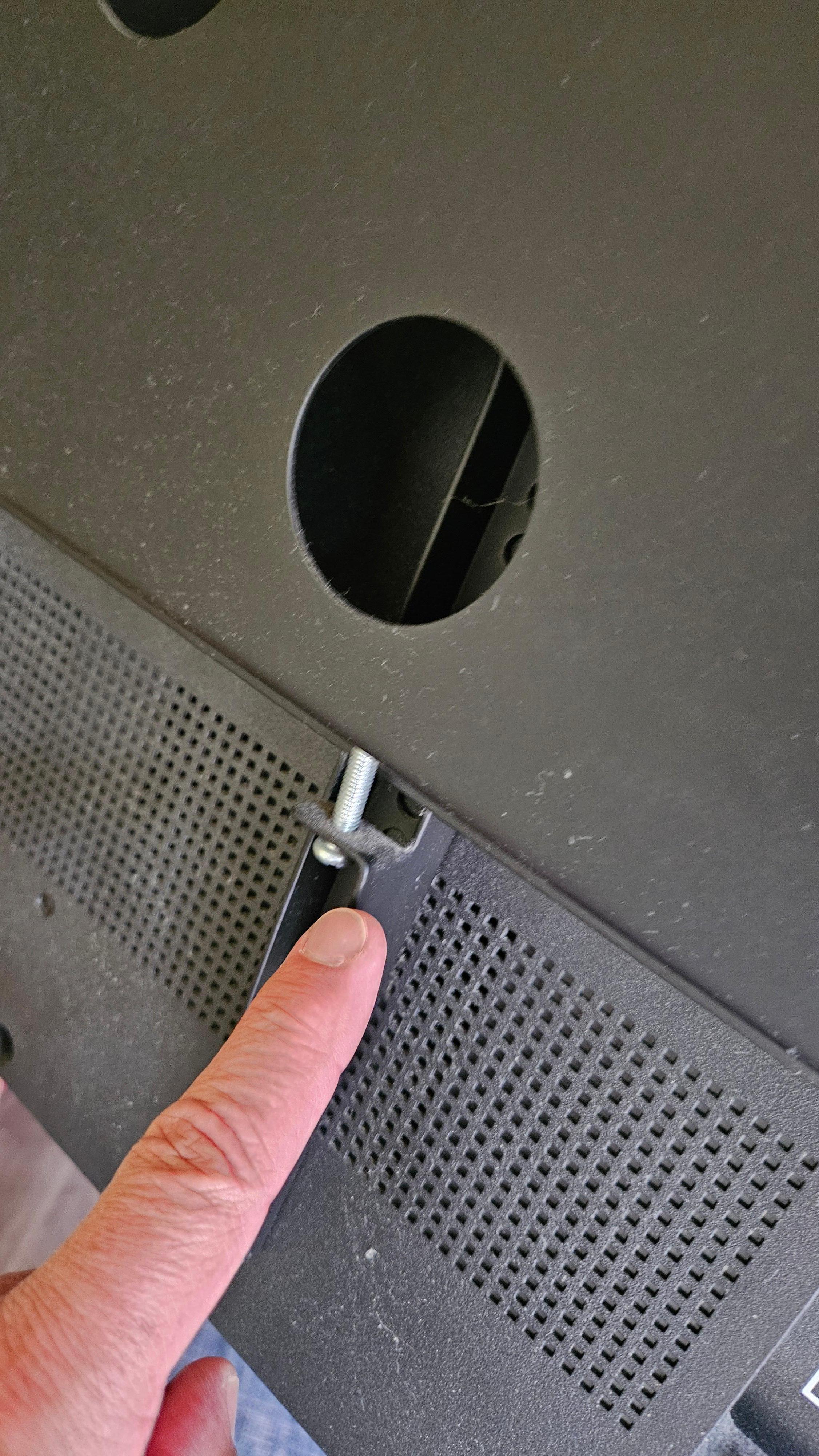 Unsecured screws for TV
