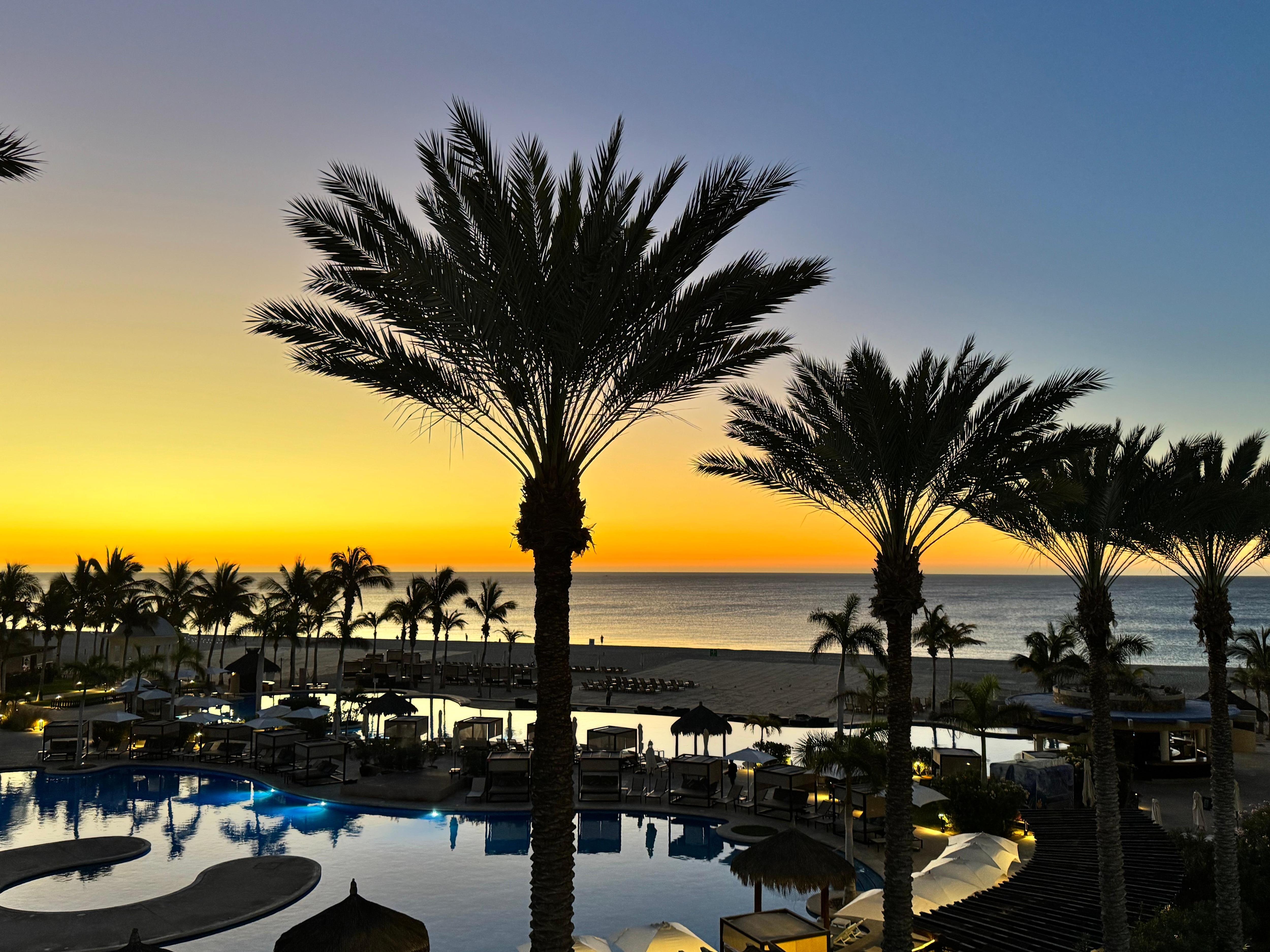 Sun rise from balcony