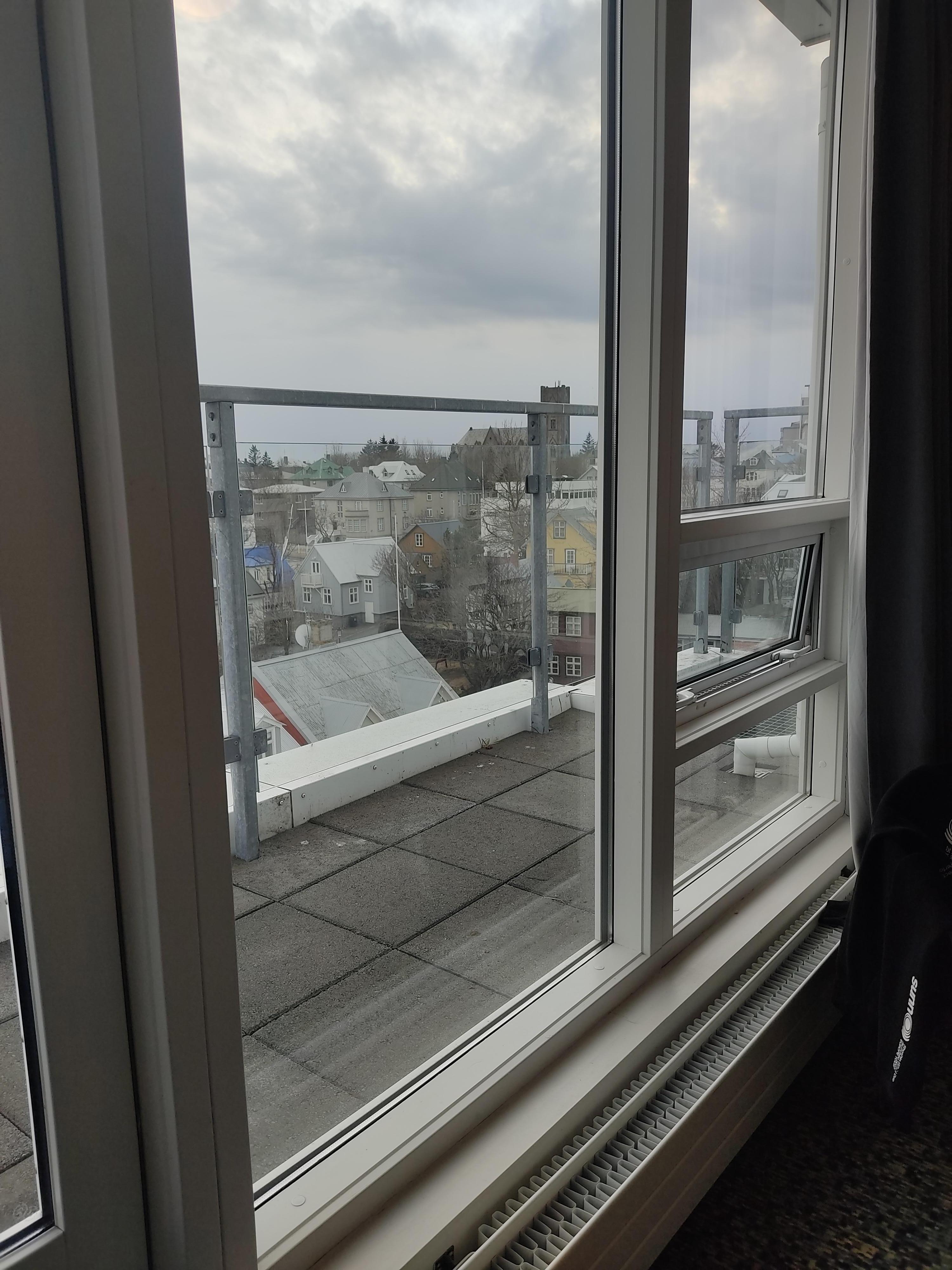 Public balcony right outside our room. Others guests could enter from behind the corner and come take selfies in the room balcony right next to our bed.