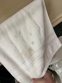 Hand towel in bathroom