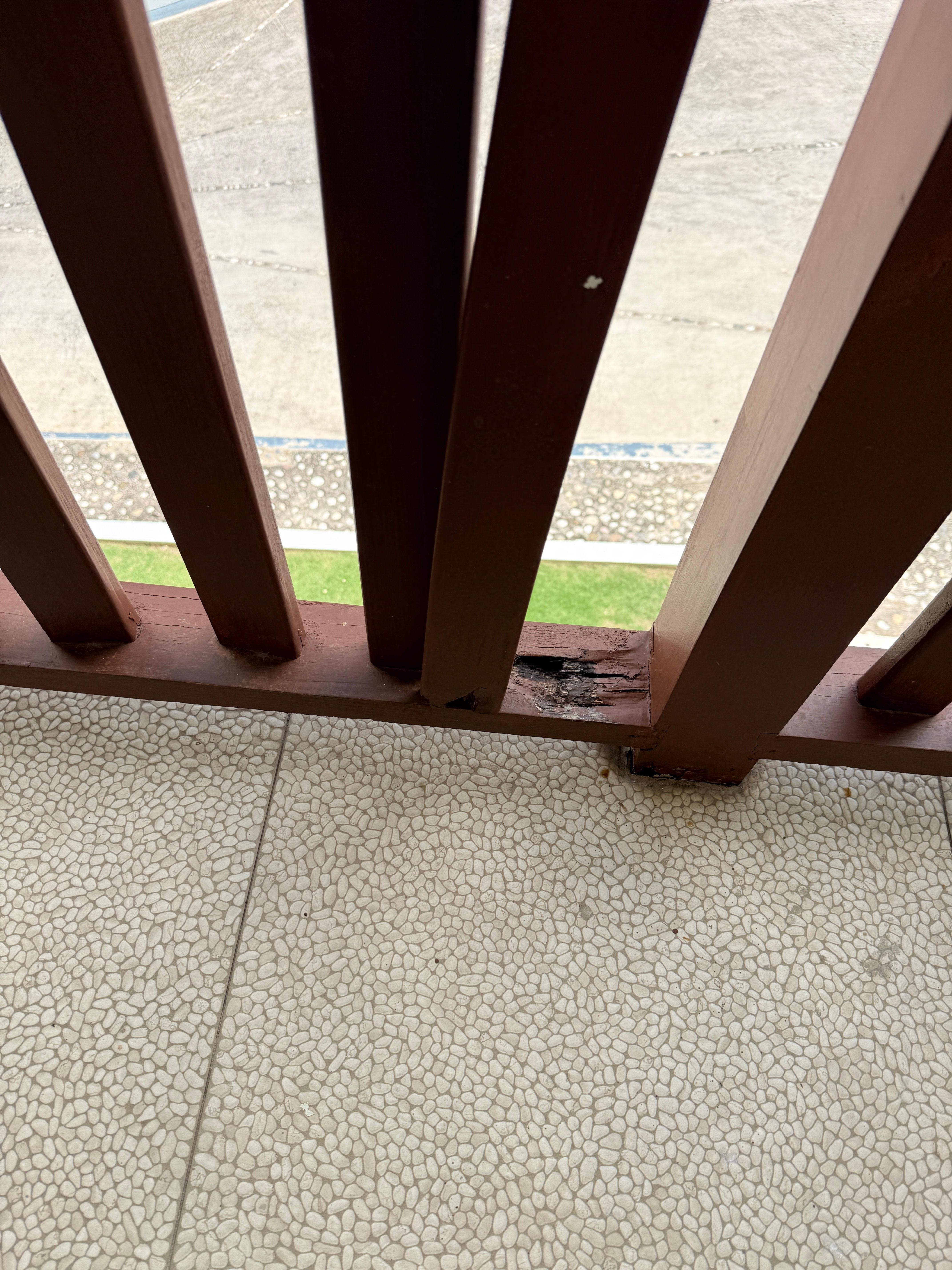 Construction next to pool.