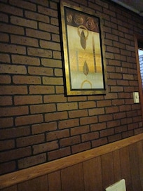 Inside brick paneling