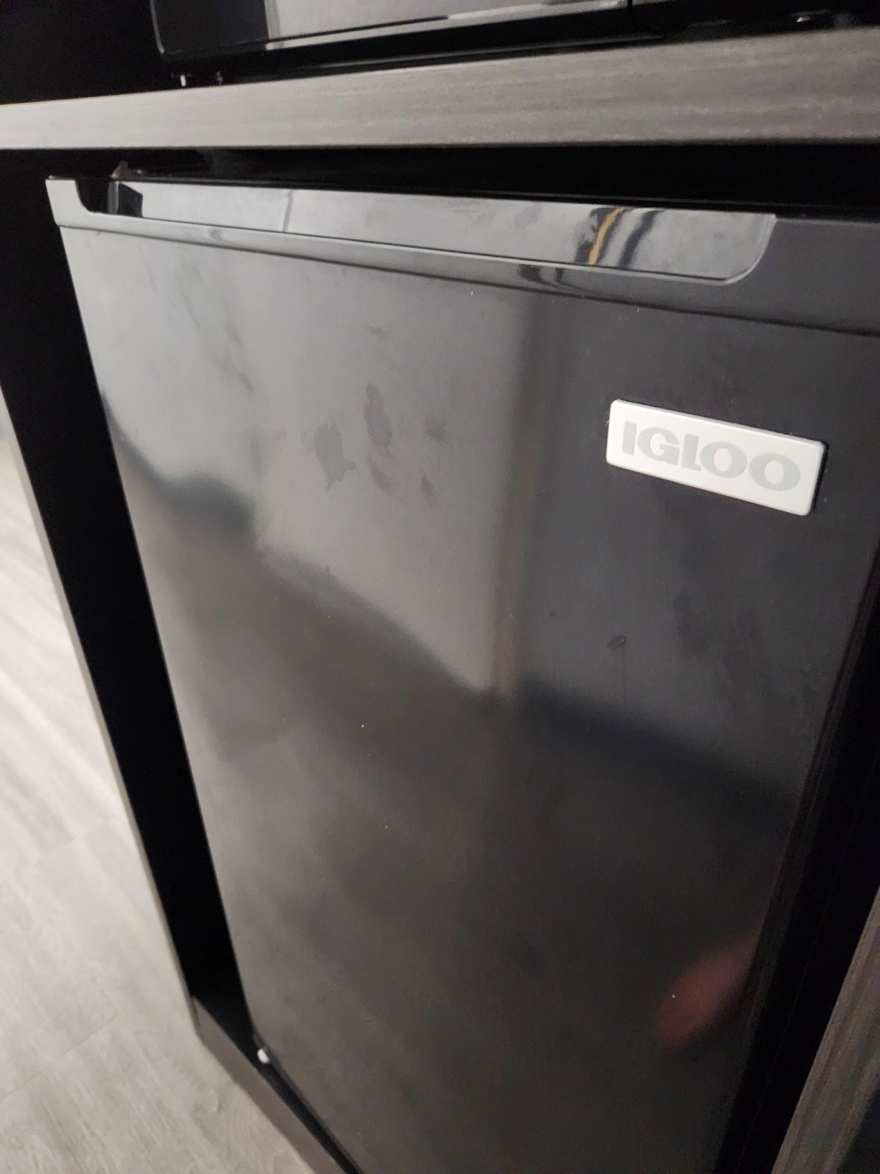 Broken room refrigerator. 