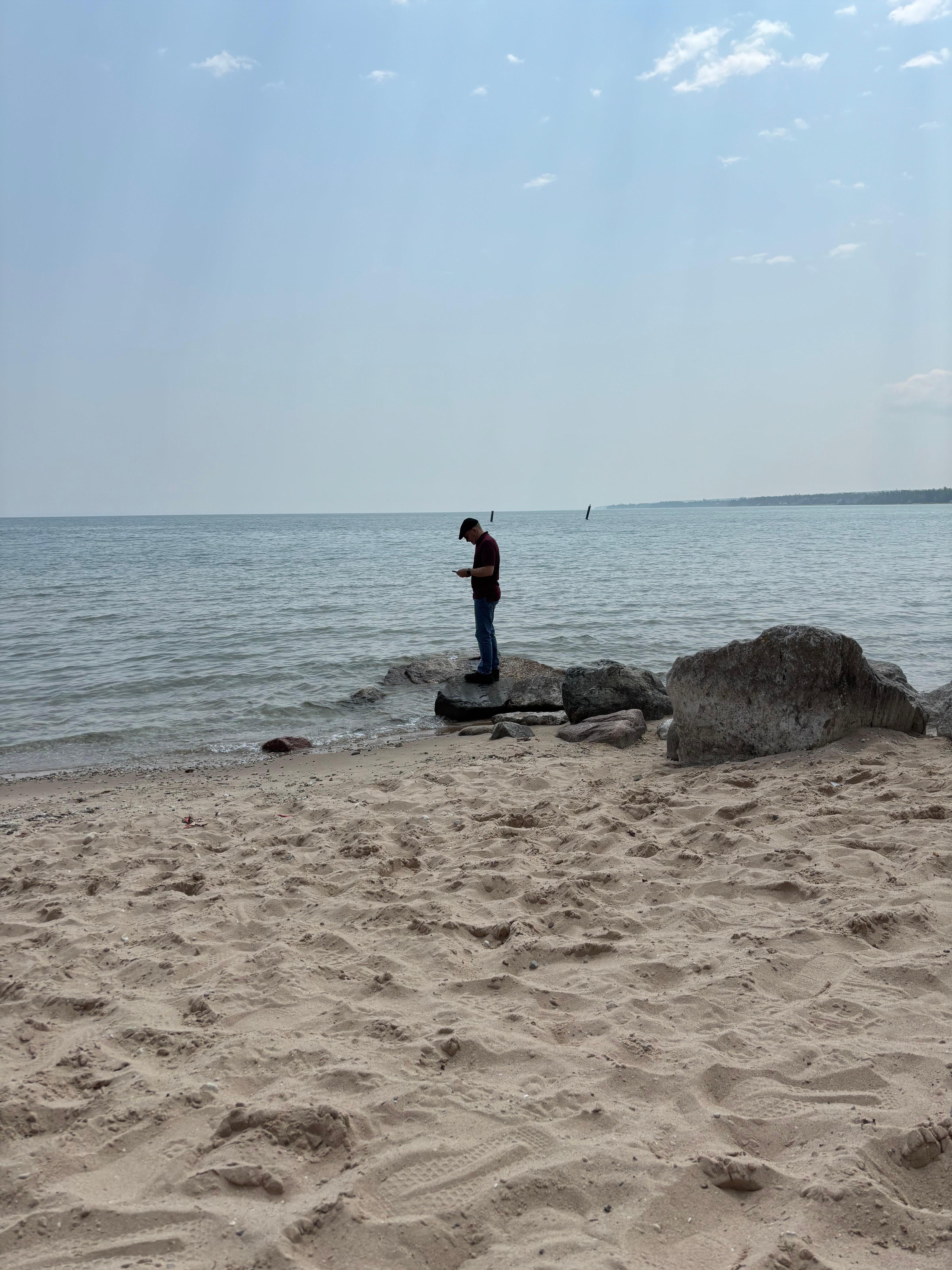 Rocks on the beach (if walking on the rocks, shoes/sandals with traction are a must!)