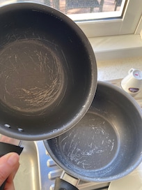 Non-stick cookware that is not safe for use.