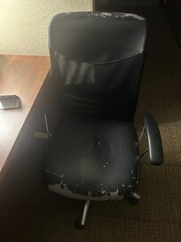 Chair is peeling