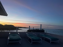 Our beautiful sunset view from the hammock