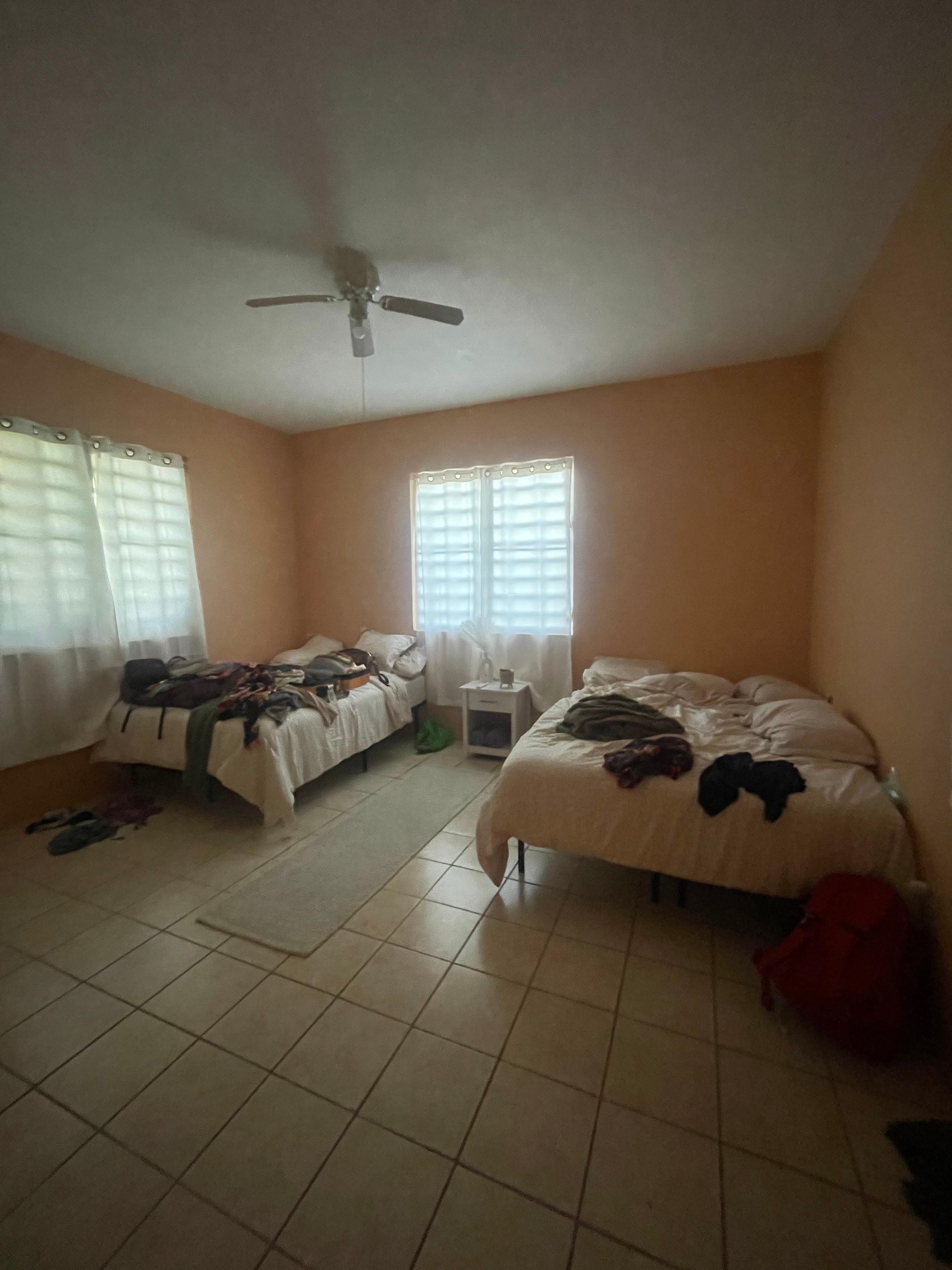 Only pic I took of the house. Shows. How a girls packs vs guys haha