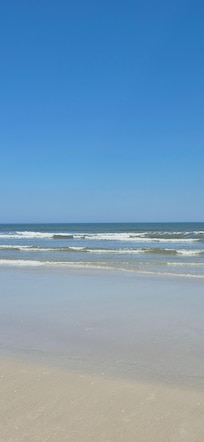 Directly across the street. Public beach parking lot is right there too. Neighbor felt safe very quiet.