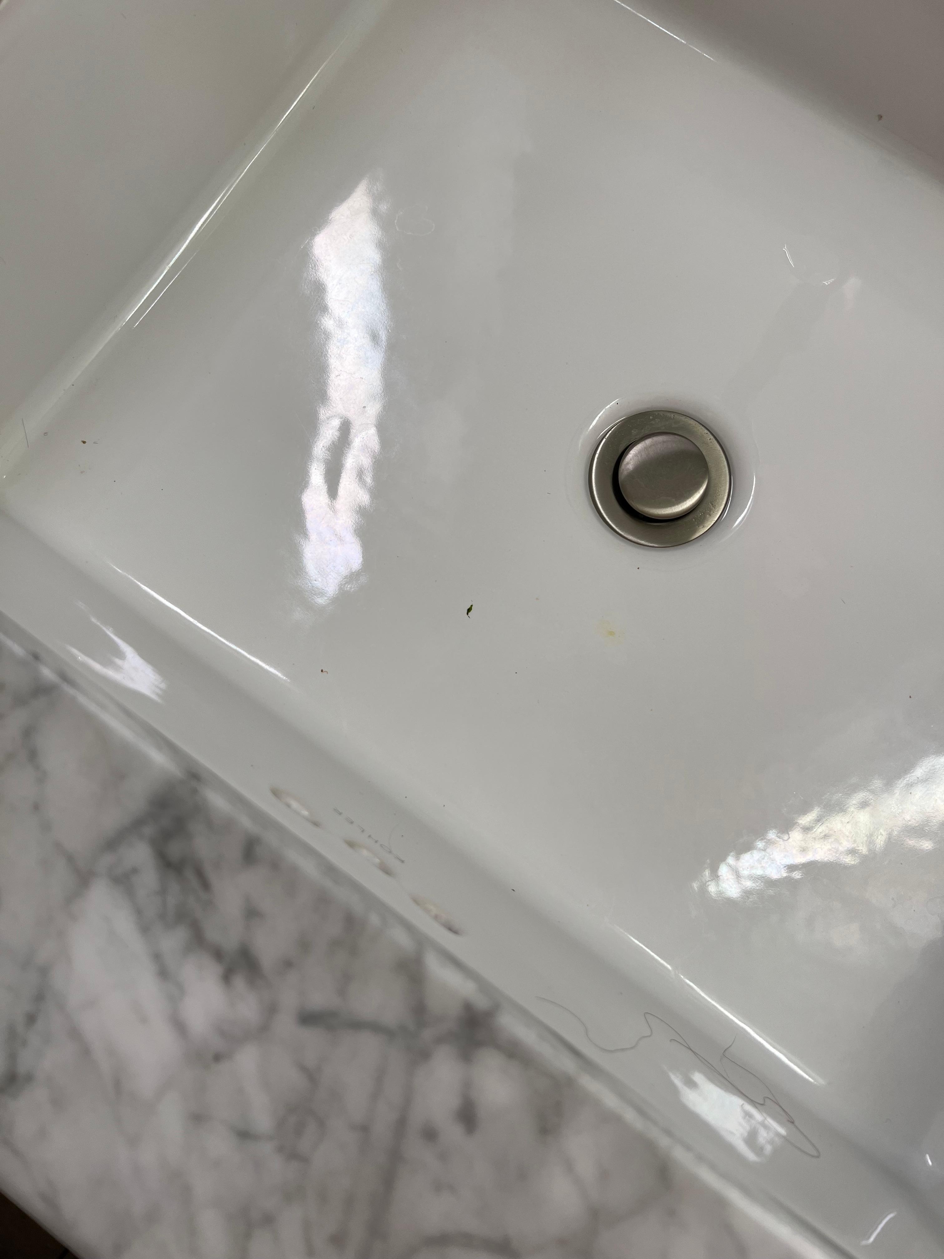 Sink right after they cleaned the second time! 