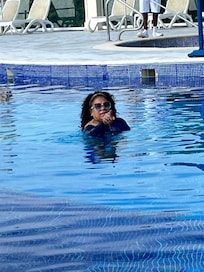 At the pool