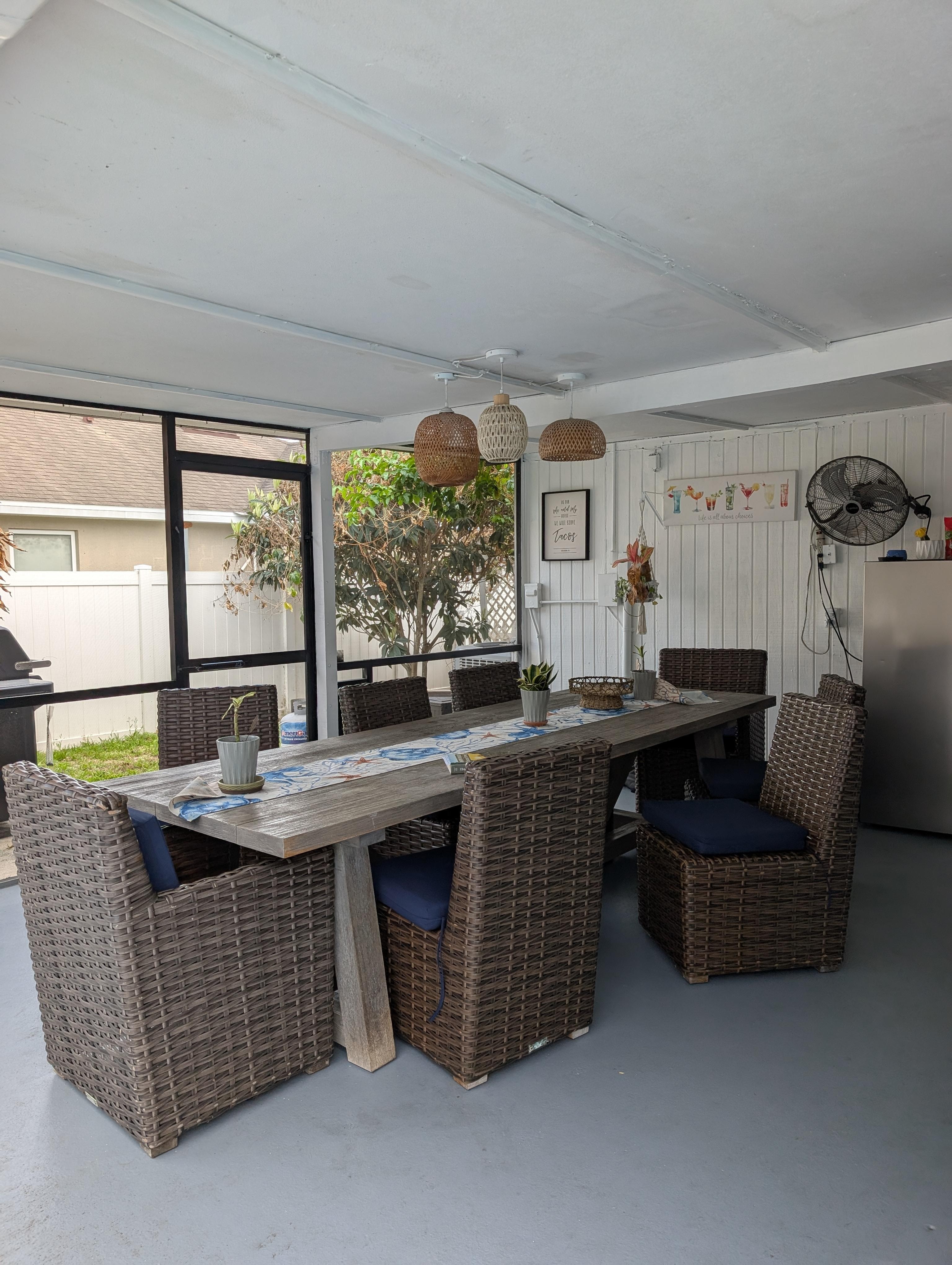 Ate all of our meals out here.