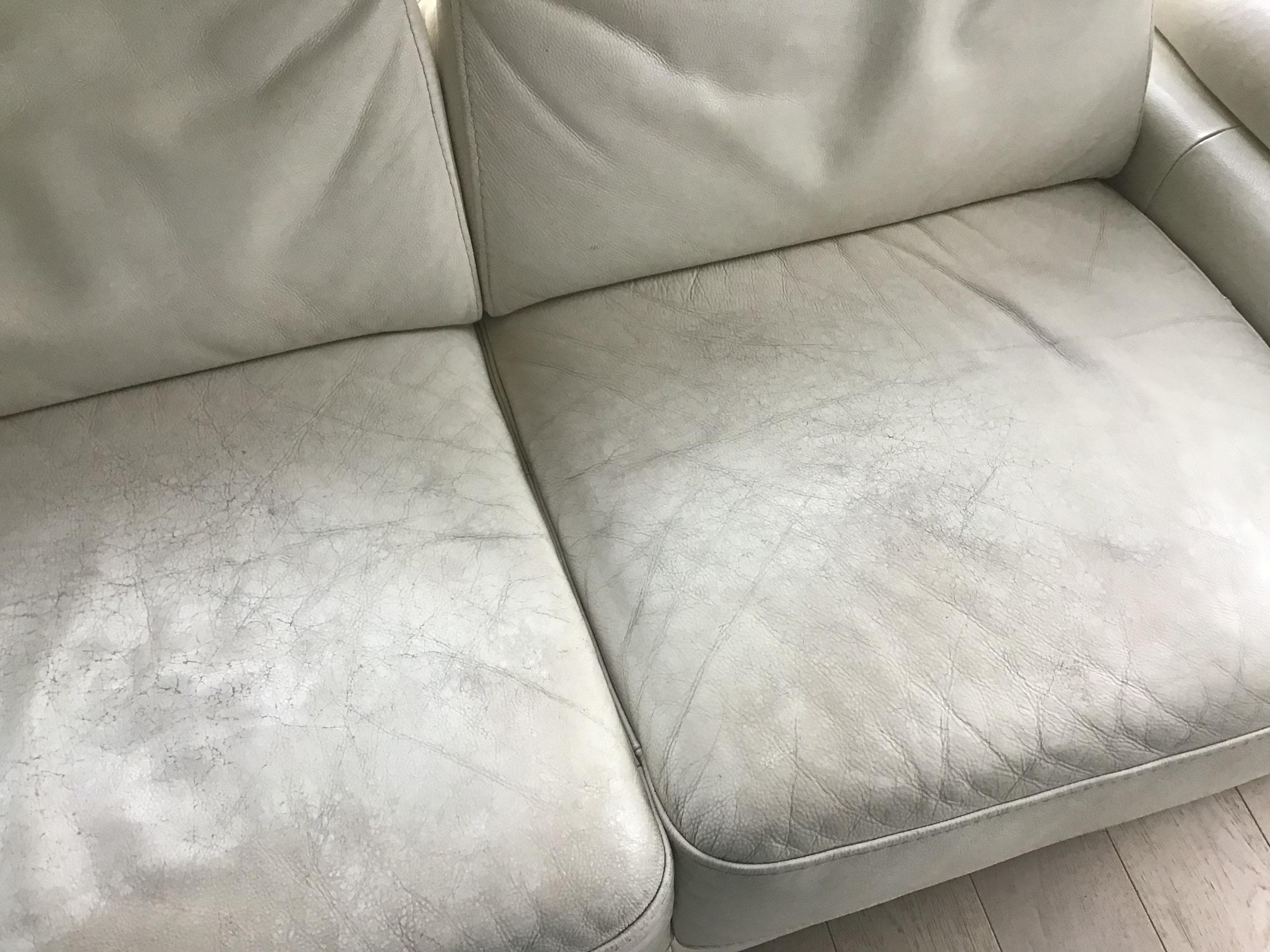 The cleaner had to wash the leather sofa multiple times and still as you can see it is not presentable.