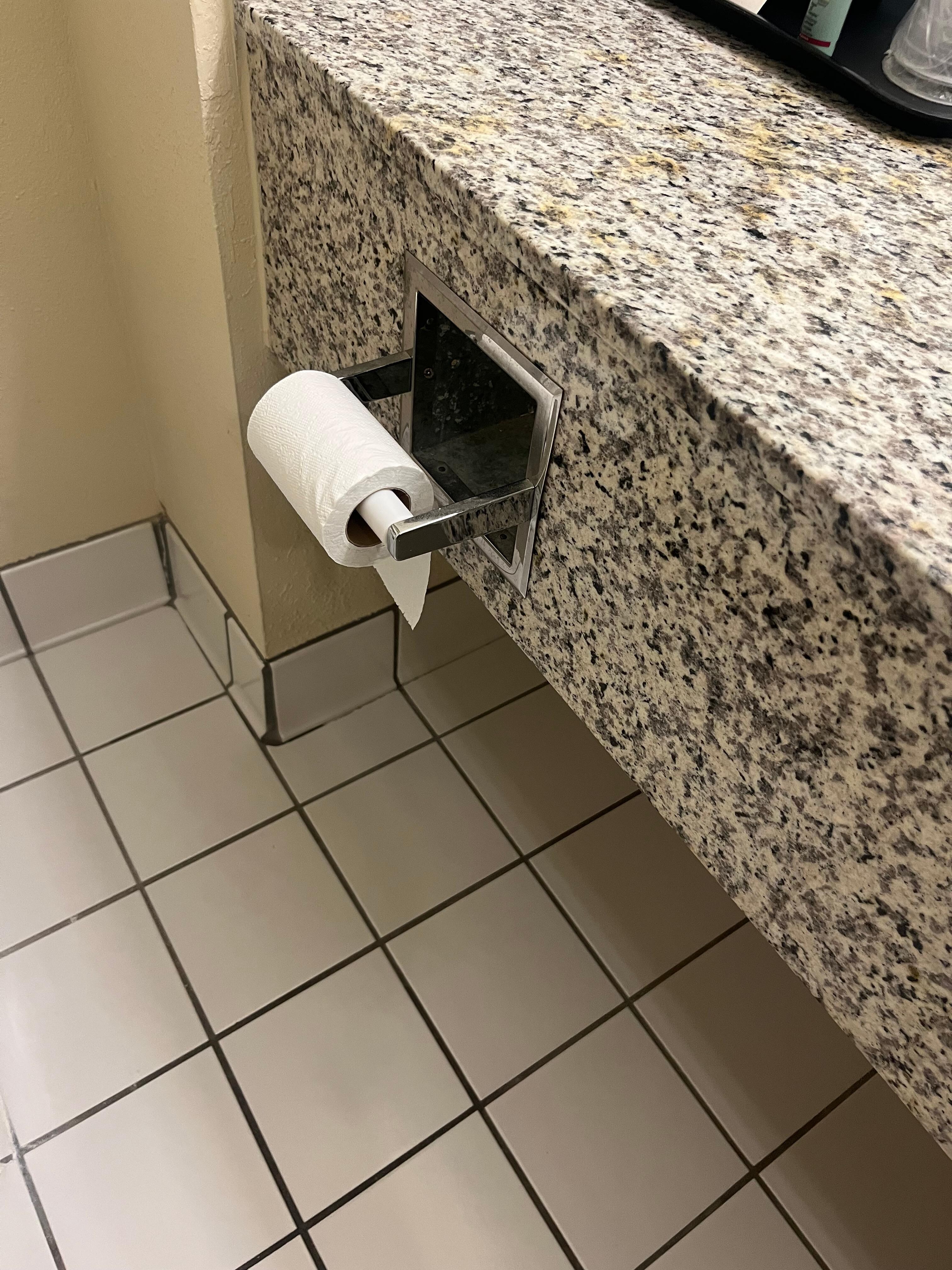 1/4 roll of tp upon checking in 