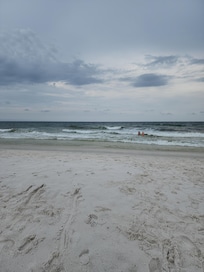 Nice beach. Short walk away.
