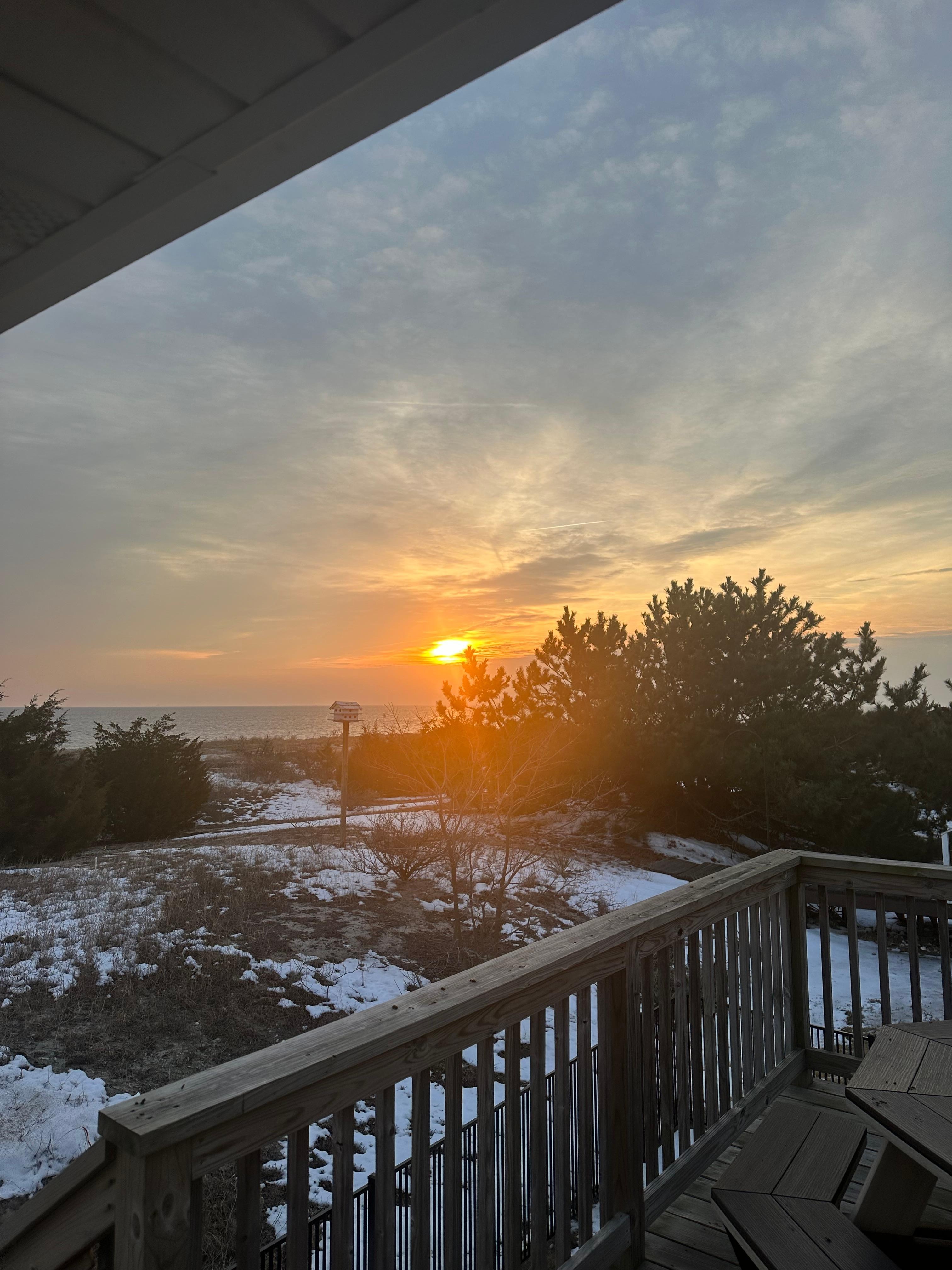 Sunrise from the back.  