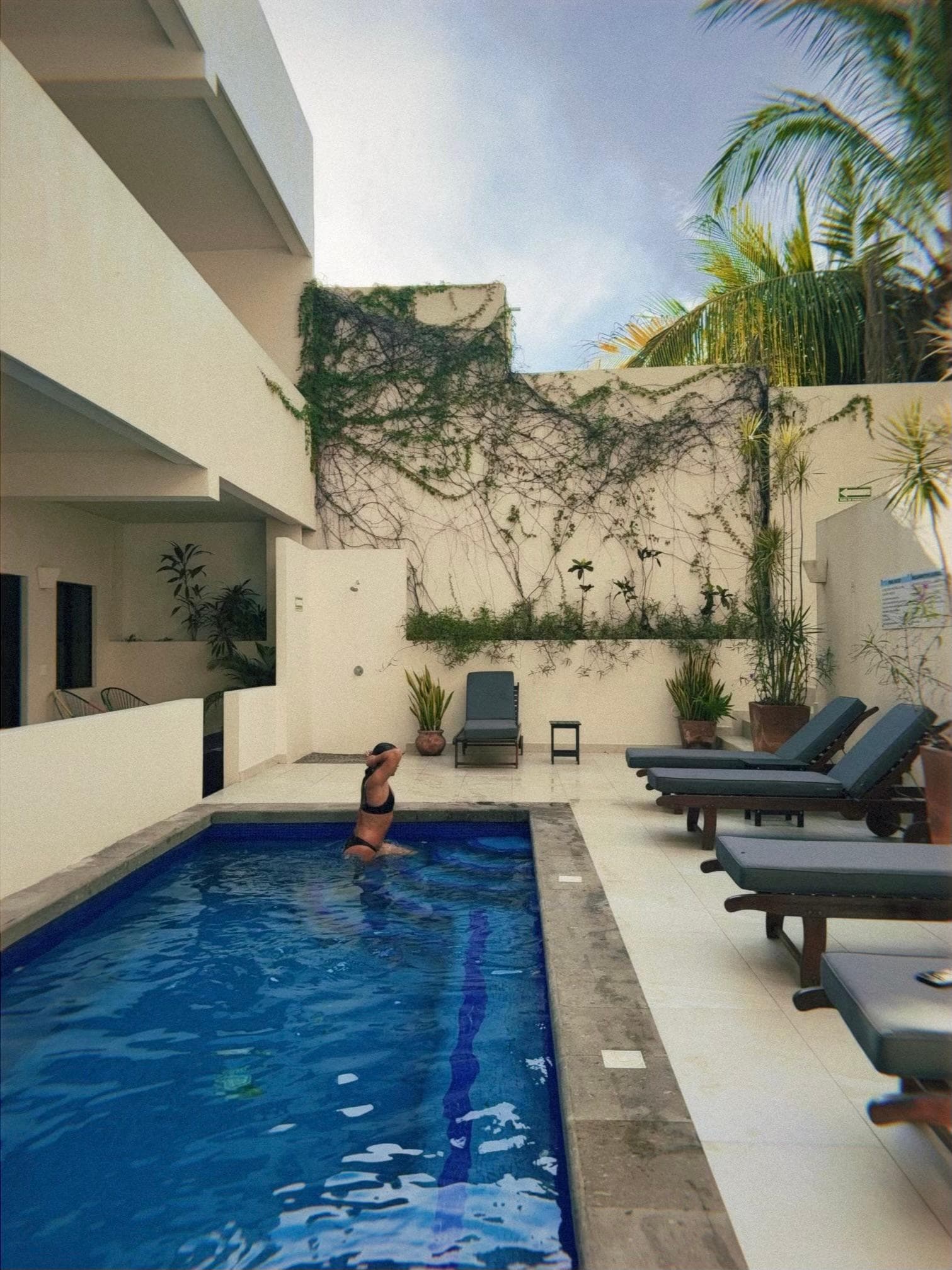 The pool (not heated) was super freaking after a long day at the beach 