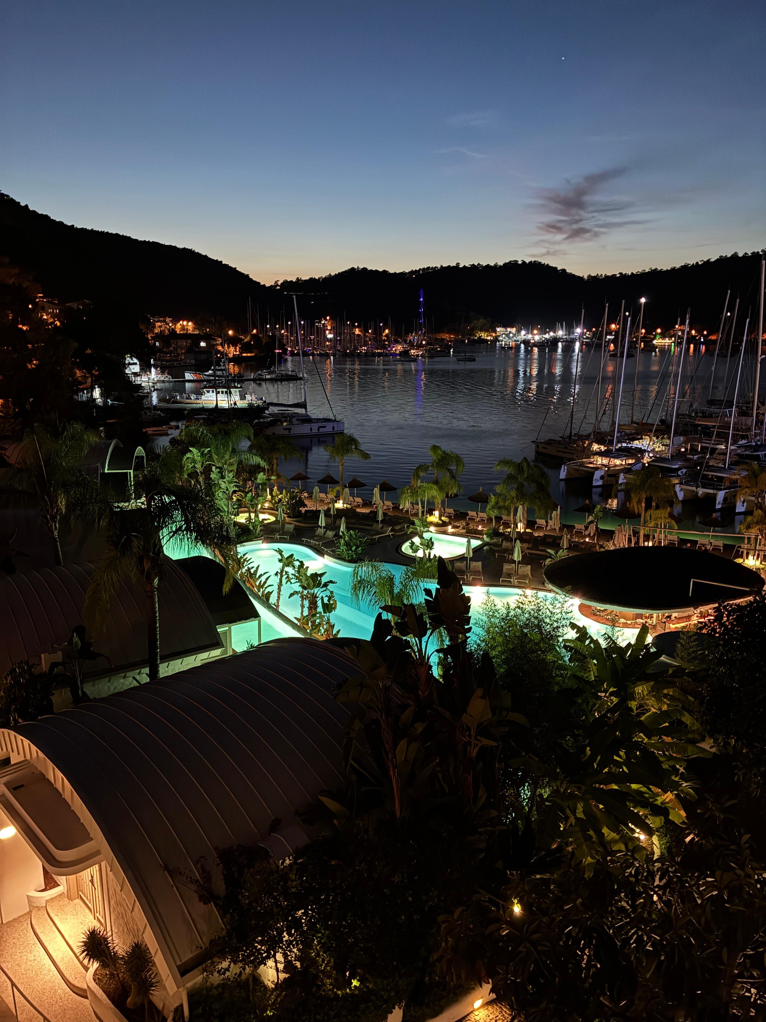 View from room at night