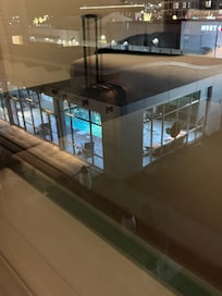 View from room to pool