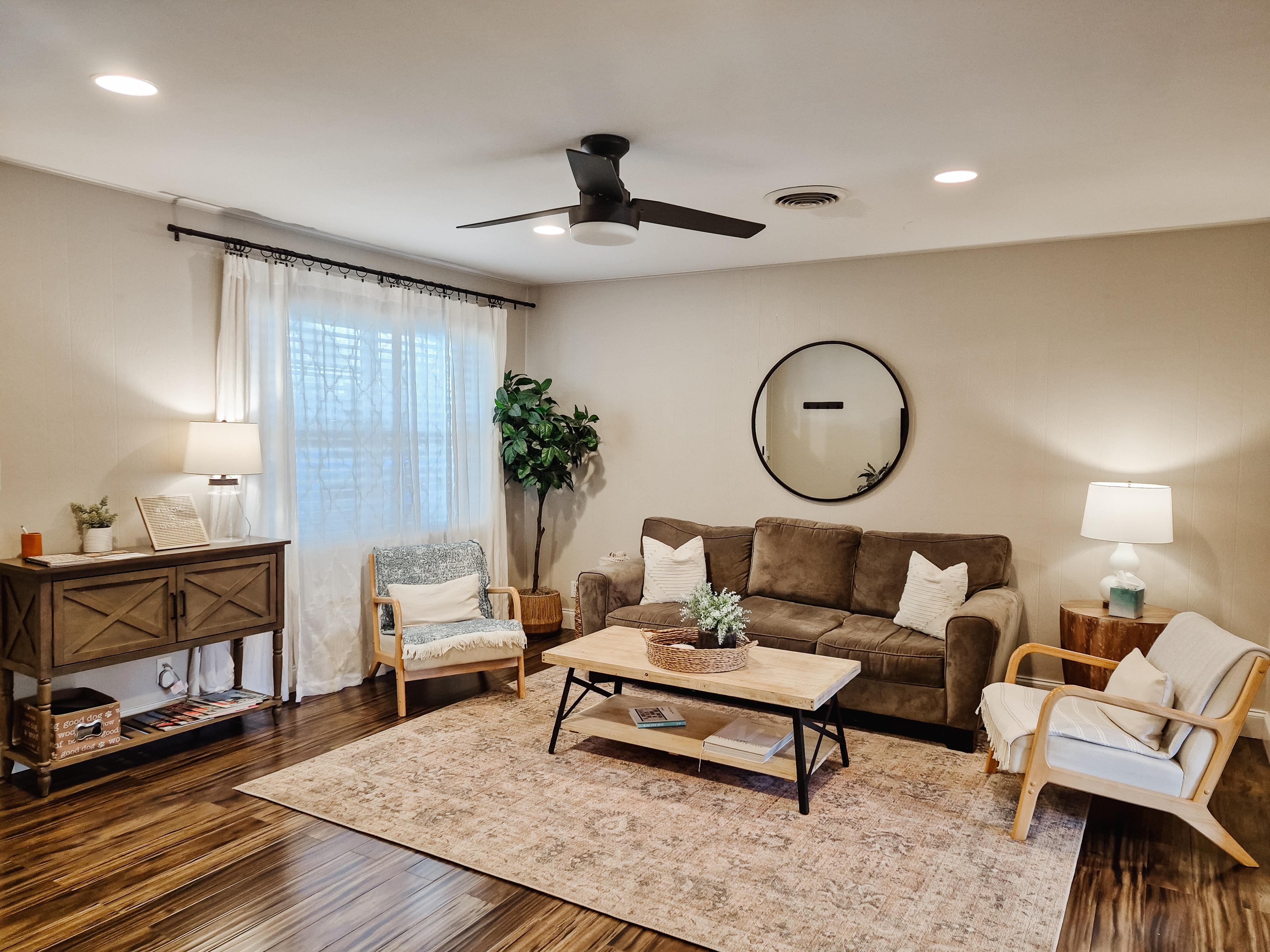 Beautiful and comfortable living area to relax in after a long day.