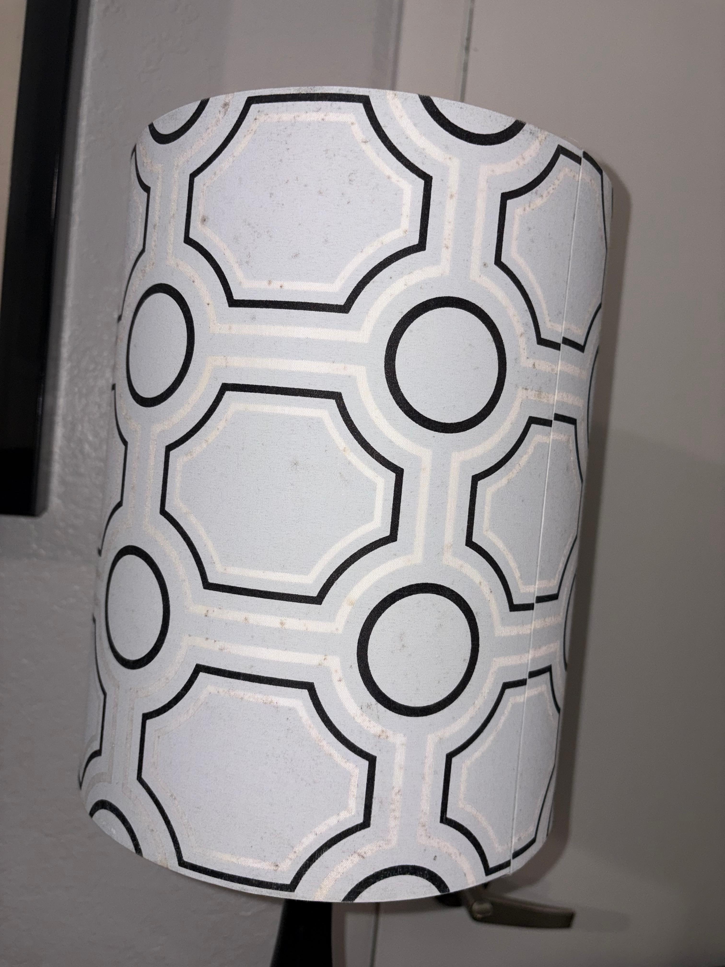 One of the many stained items in the room