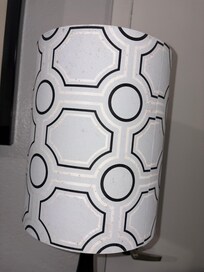 One of the many stained items in the room