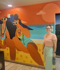 Punky Aloha mural in commons area❤️