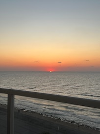 Sun rise on the balcony. Coffee never tasted better.