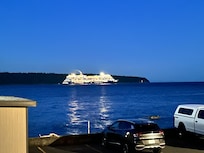Cruise Ship cruising…great view from room.