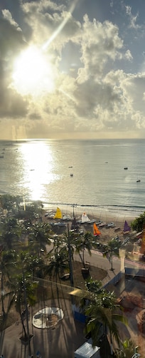 Vista da cobertura onde é servido o café da manhã
