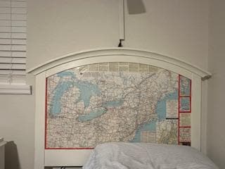 BR#3 is adventure themed, complete with custom map headboards on both beds. 