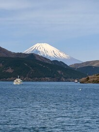 Vue du mont Fuji en balade sur le bateau