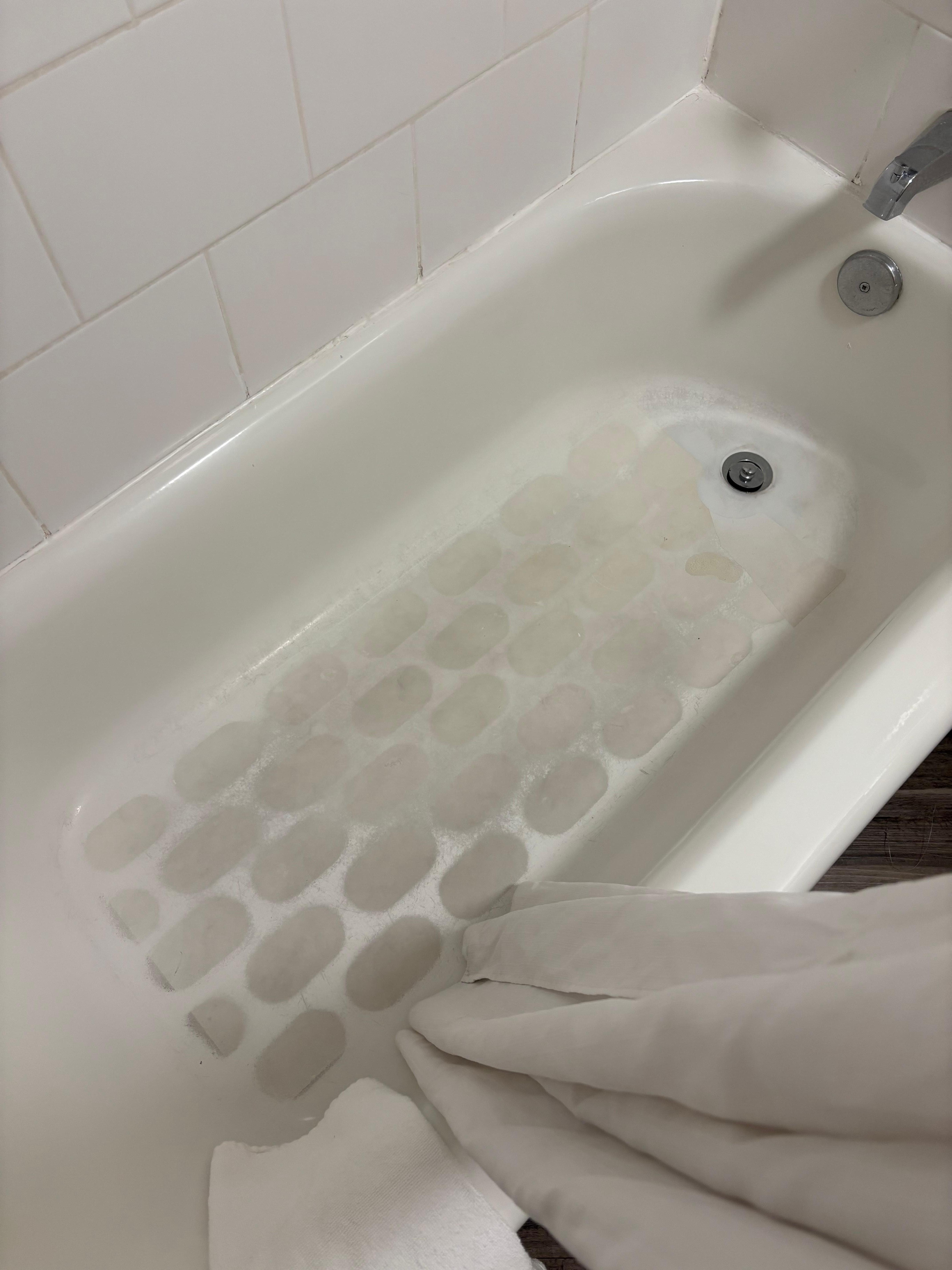 Dirty stained bath tub