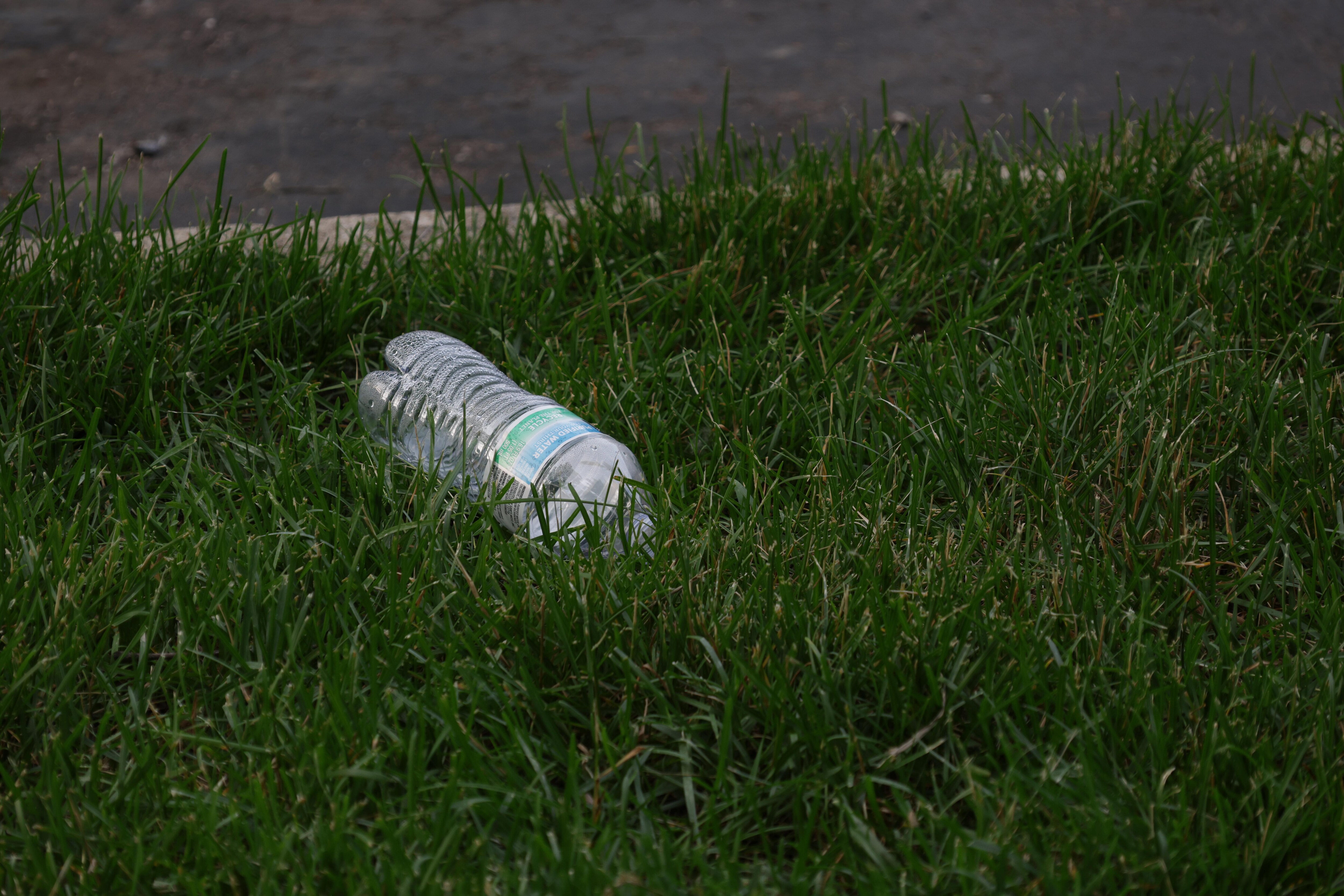 Trash on grass
