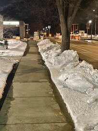 Sidewalk in front of office