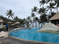 Huge pool with a children friendly part