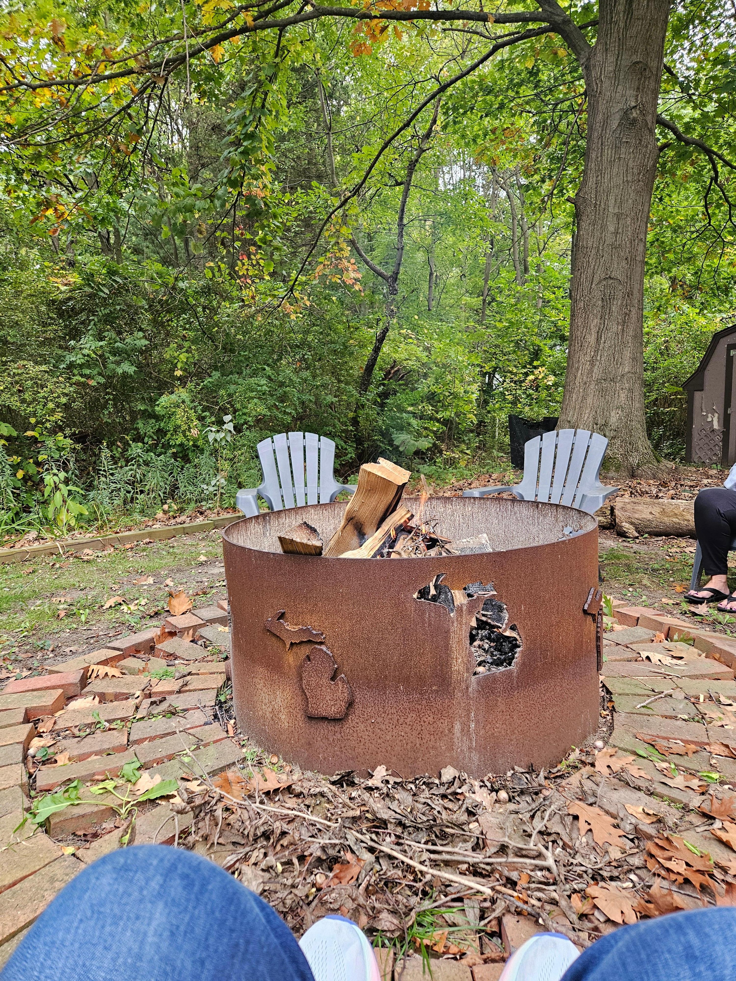 Enjoying the firepit