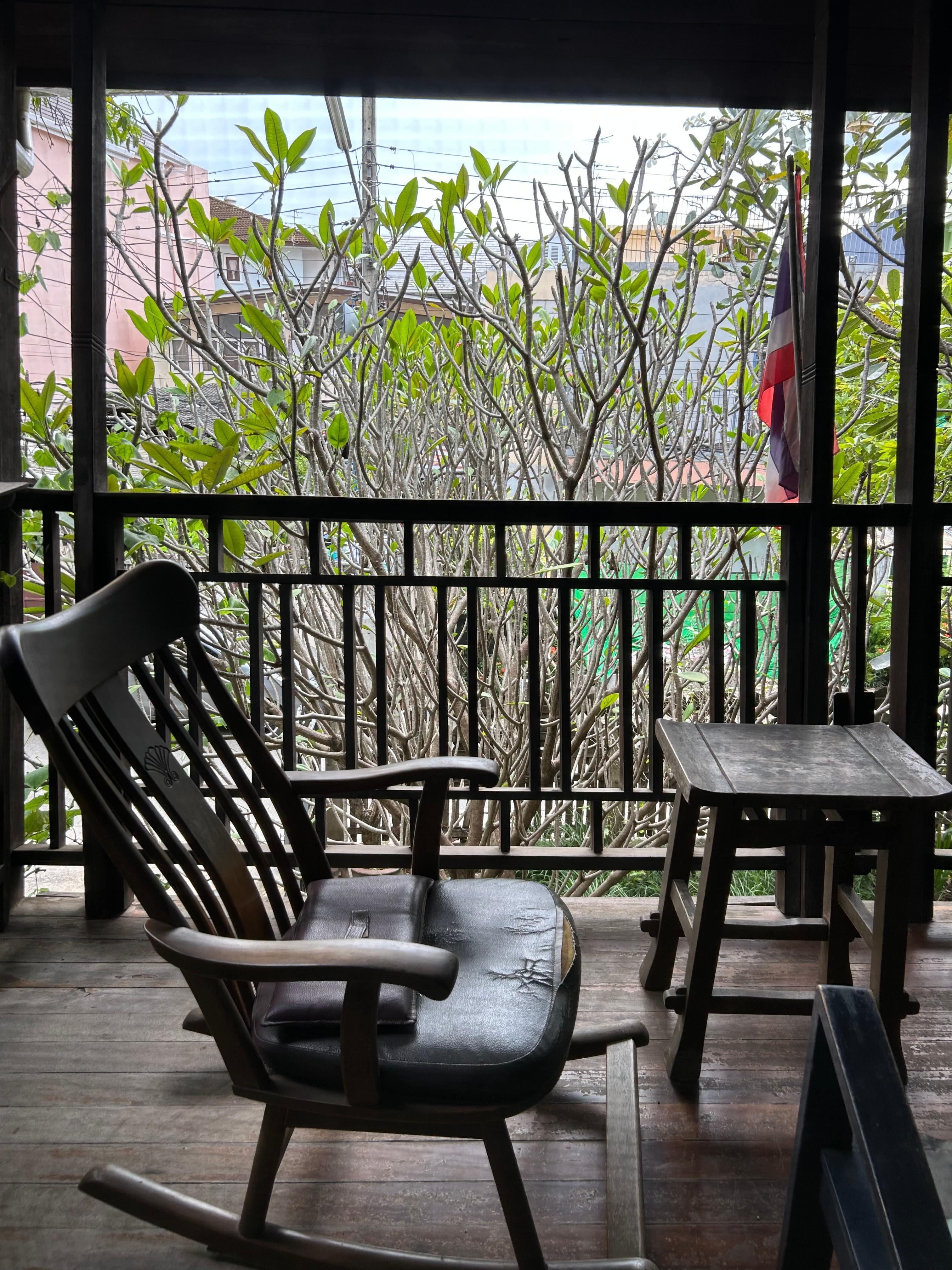 共有スペースにベランダがありました。
