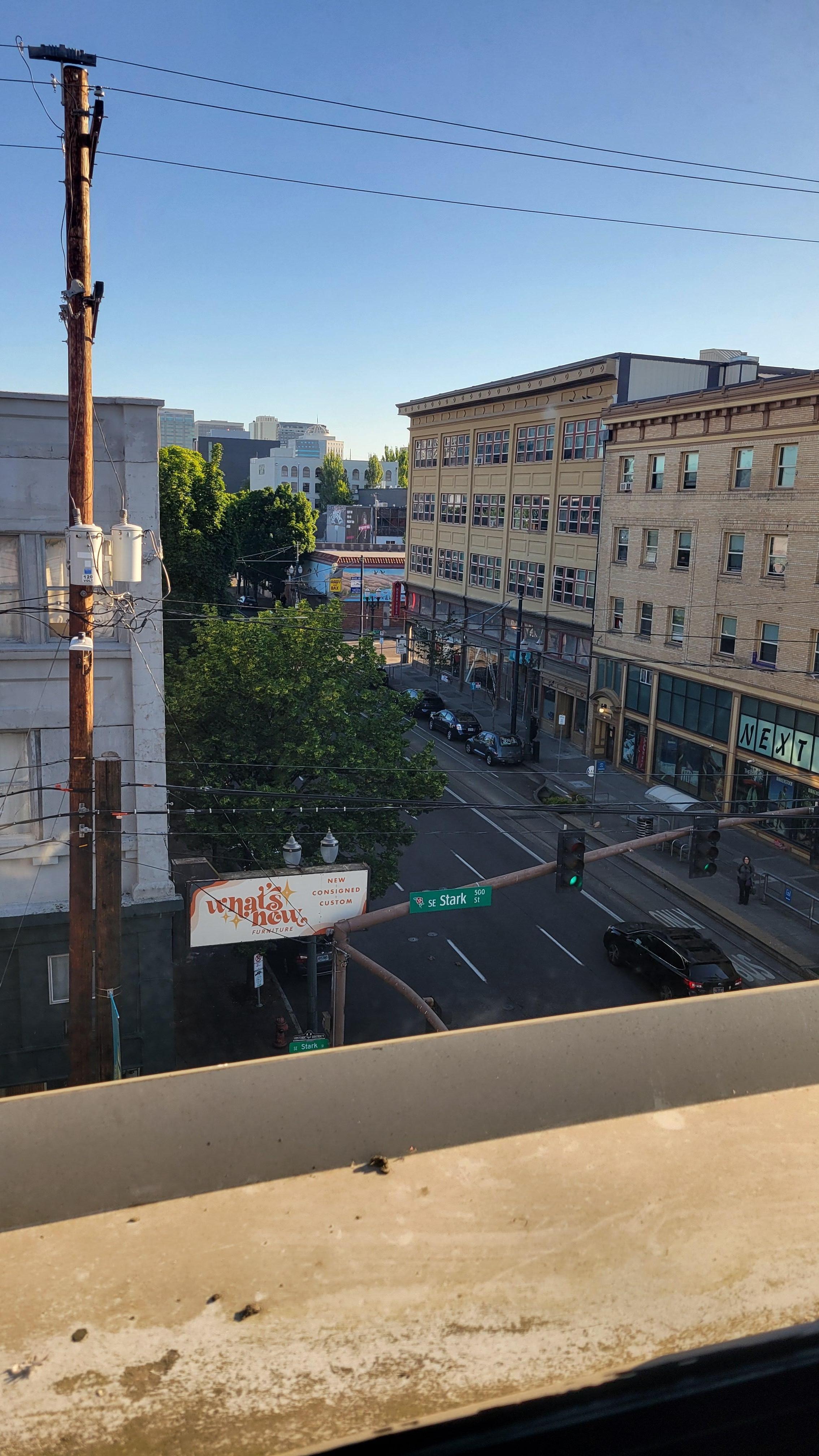 View from 402 - Grand and Stark Street intersection