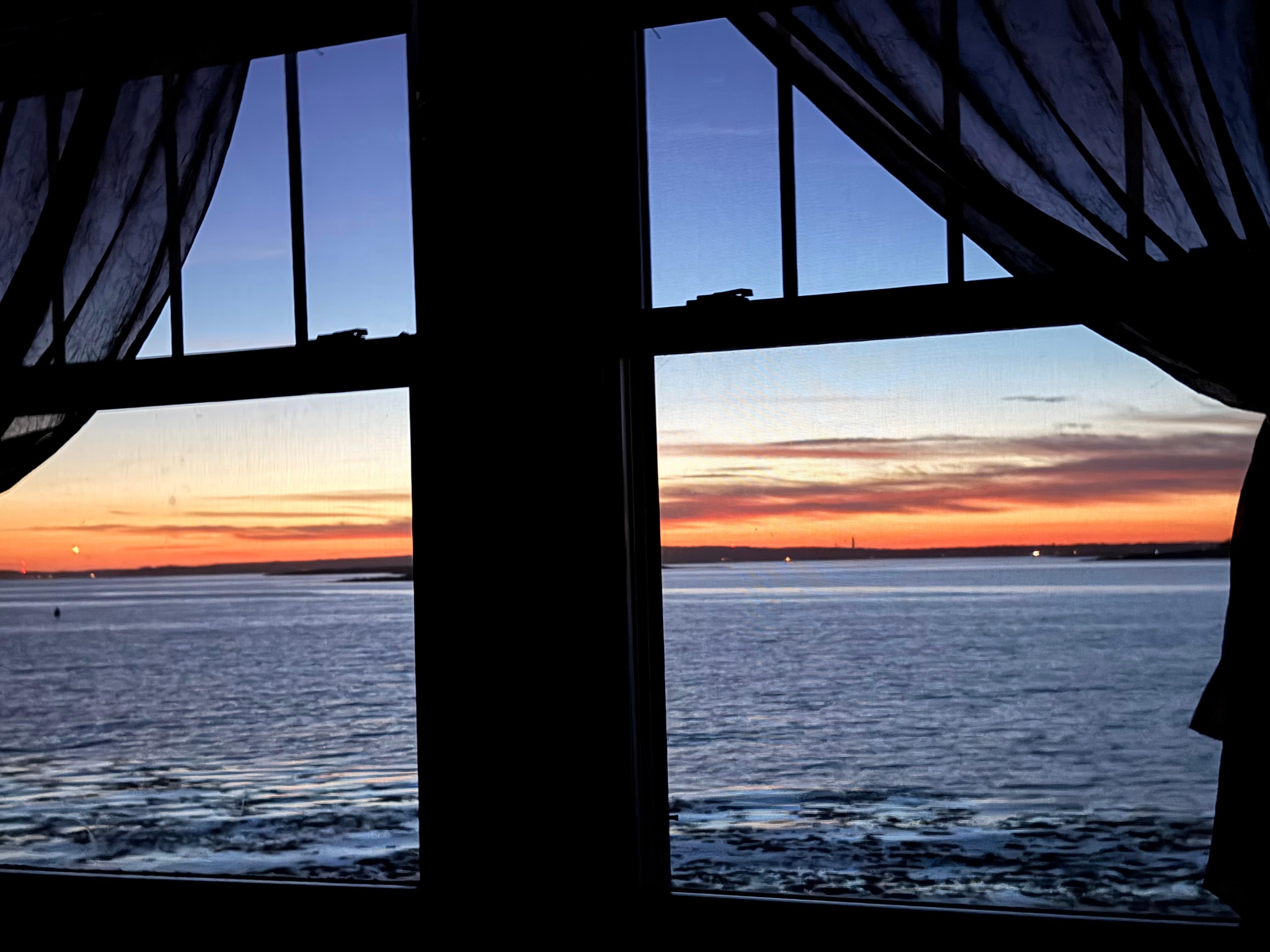 View from the upstairs bedroom. There are windows all around the room. Makes for gorgeous views!