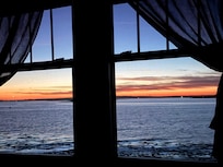 View from the upstairs bedroom. There are windows all around the room. Makes for gorgeous views!