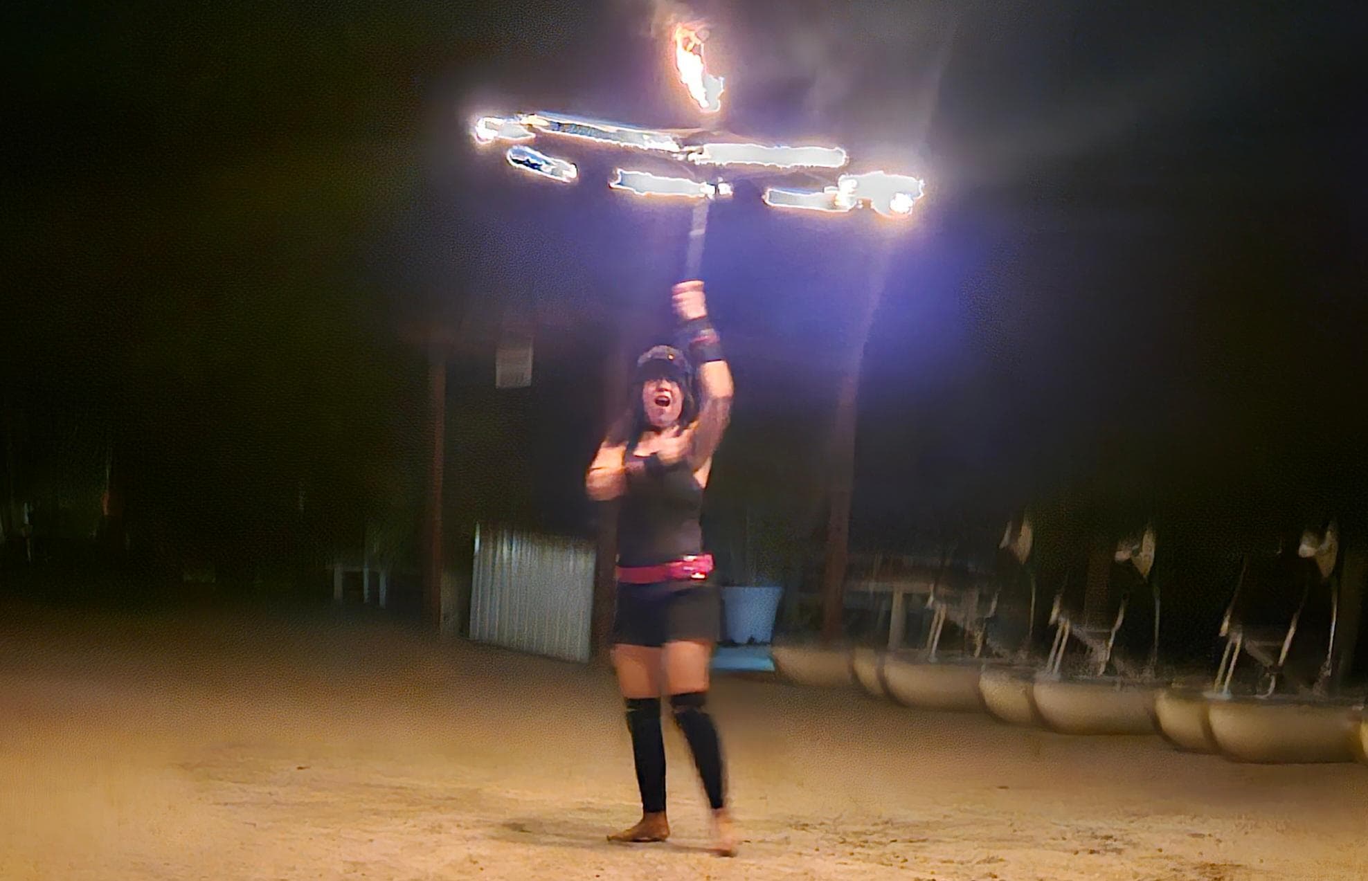 Fire dance show