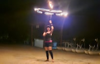 Fire dance show