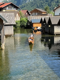View from right by hotel.