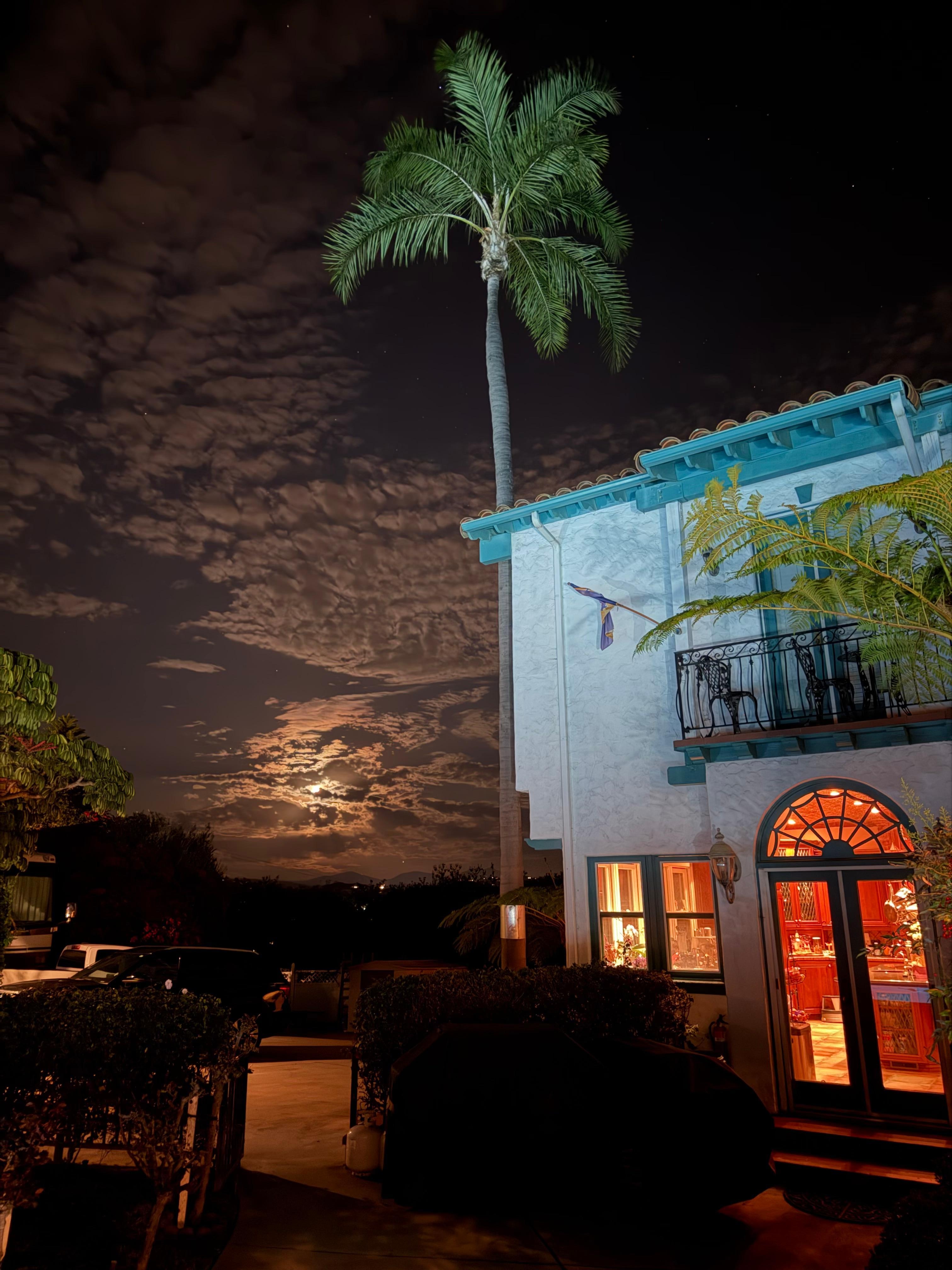 Evening view from the pool