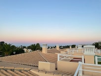 Ausblick am Abend von der Dachterasse