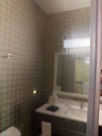 Filthy shower door